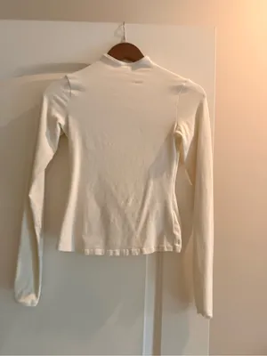 SKIMS Cream Long Sleeve Mock Neck Top thumbnail 2