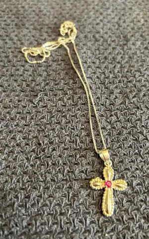 Woman sterling silver 925 necklace pendant cross beautiful thumbnail 1
