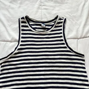 Womens Size Small White Striped Tank Midi Dress‎ Pockets Summer Beach Classic thumbnail 2