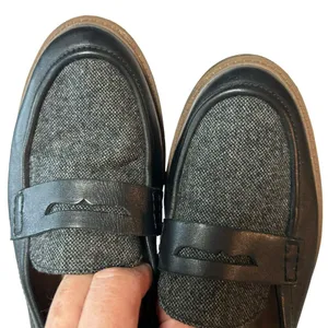 Clarks Women’s Raisie Eletta Loafer Black Leather Tweed 10 Soft Cushion thumbnail 5