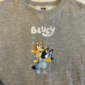 Target Women's Bluey Graphic Crewneck Sweatshirt Grey XXL 2XL Character NWOT thumbnail 2