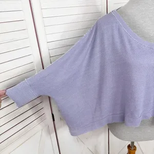 We The Free Thermal‎ Dolman Sleeve Slouchy Crop Shirt Lavender Purple XS thumbnail 5