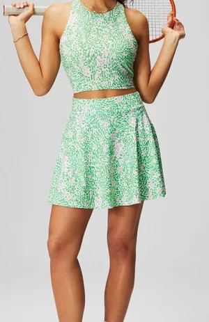 Fabletics Green pattern Women's sports top thumbnail 1