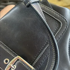 Coach Hampton elegant black leather buckle bag y2k F1260 hobo thumbnail 7