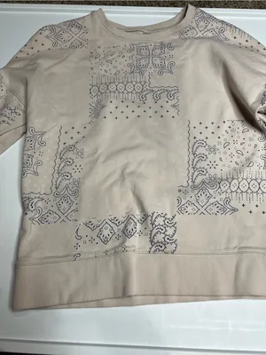 Fabletics Light Beige Crewneck Sweatshirt small thumbnail 4
