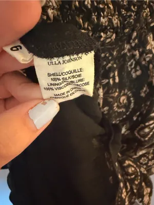 Ulla Johnson Black Floral Asymmetrical Midi Dress 100% Silk thumbnail 11