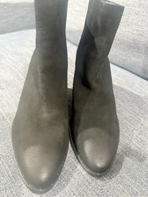 Dr. Scholl’s comfort size 10 Women’s Black Suede leather Wedge Ankle Boot cute thumbnail 8