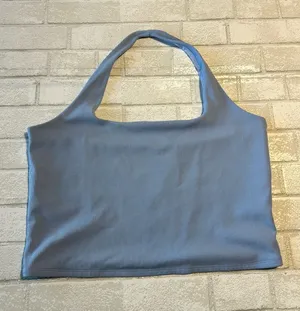 Abercrombie and Fitch Light Blue Ribbed Coastal Halter Top thumbnail 1