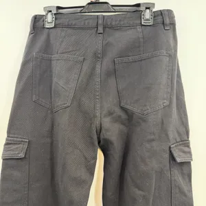 Cider Alessia Cargo Jeans L Black High Rise Wide Leg Y2K Utility NWT thumbnail 5
