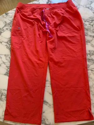 NWT Figs Kade Cargo Pants Womens 5XL Orange Scrubs Purple Drawstring thumbnail 3