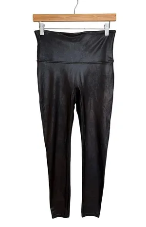 Spanx SPANXshape™ Faux Leather Leggings Women’s Size L Black Compression 2437 thumbnail 5