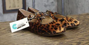 A New Day Tasmin Print Flats with Crisscross Buckle 94568229 Leopard Brown 8M thumbnail 1