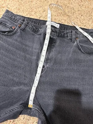 Abercrombie & Fitch Curve Love The '90s Straight Ultra High Rise Gray Jeans thumbnail 13