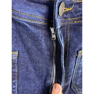 Zara Woman High Waist Wide Leg Crop Jeans Dark Indigo Raw Hem Rigid Denim Size 1 thumbnail 5