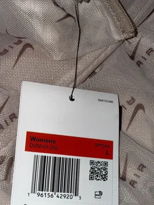 NWT NIKE AIR PRINTED MOCK-NECK BODYSUITSheer Mesh AOP Large Tank Brown thumbnail 11