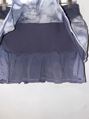 Rare Lululemon Run Resolution Skirt II Size 4 Coal Vapor Spray Dye Tinted Canvas thumbnail 3