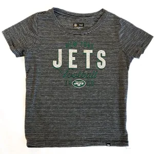 NFL New York Jets Tee Shirt | Grey & White Stripes, Short Sleeves thumbnail 3