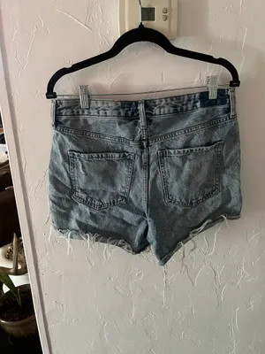 Ladies acid wash distressed denim jeans thumbnail 3