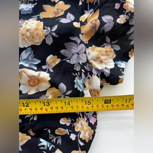 Hello Molly Black Floral Surplice Midi Dress babydoll lightweight 4 thumbnail 7