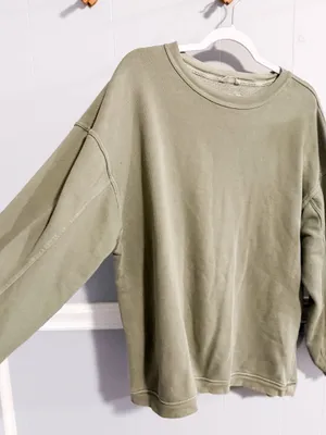 Aerie Oversized Crewneck Sweatshirt thumbnail 2