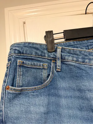 Old Navy Size 18 Higher High-Rise Flare Jeans Medium Wash Stretch Denim thumbnail 4