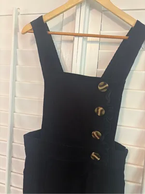 Love & Piece‎ Navy Corded Jumper Dress Size Medium thumbnail 3