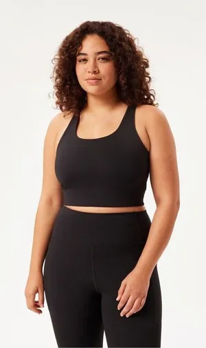 Girlfriend Collective Paloma Racerback Sports‎ Bra Black Small thumbnail 1