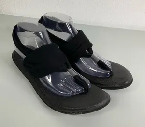 Sanuk Black Fabric Thong‎ Sandals Size 9 thumbnail 1