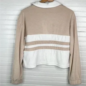 7 For All Mankind Women's Cropped Terry Cloth V-Neck Sweater Multicolor Size M thumbnail 2