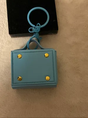Sky Blue Mini Purse Key & Card Holder with Gold Snap thumbnail 3
