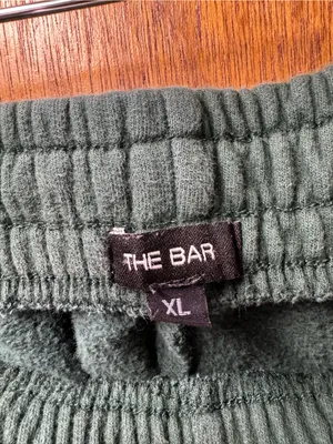 The Bar Varsity Fleece Sweatpants Hunter Green White XL READ thumbnail 5