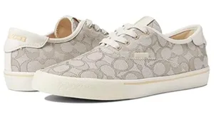 Coach Citysole Skate Beige Logo Lace Up‎ Sneakers 9 thumbnail 1