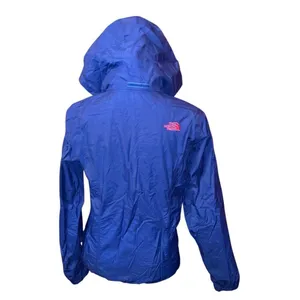Womens Blue The North Face Lined Hooded Windbreaker Hyvent Jacket Size Medium thumbnail 3