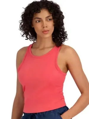 Outdoor Voices Coral Pink Ribbed Athletic Tank Top with Built In Bra Size XXL thumbnail 1