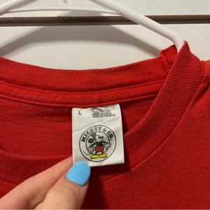 Vintage Disney Mickey Red T Shirt thumbnail 4