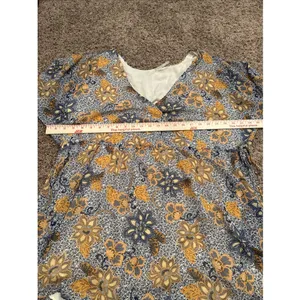 Free People Teegan Mini Dress Floral Print Small Boho Bohemian Coastal Country S thumbnail 7