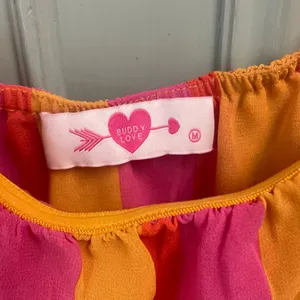 Buddy Love Size Medium Layered Tank Blouse Pink Orange Tan Lines Top thumbnail 3