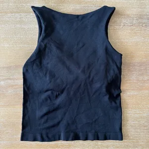 Free People Intimately Black Crop Tank thumbnail 3