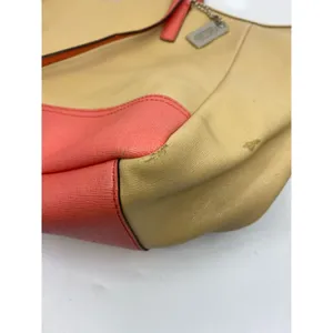 COACH Large Tan Orange Leather Tote/ Shoulder Bag thumbnail 10