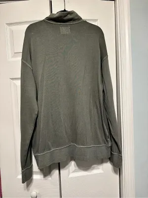 Old Navy Garment-Dyed Quarter Zip Utility-Pocket Sweatshirt Large thumbnail 4