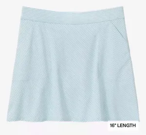 Peter Millar Vista Stripe Sally Trim Women's 16" Golf Skort M NWT $140 thumbnail 1