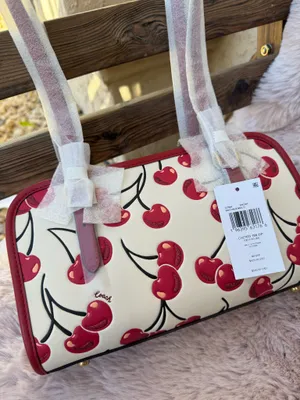 Coach Swing Zip Bag With Cherry Print $425 NWT Cz494 thumbnail 7