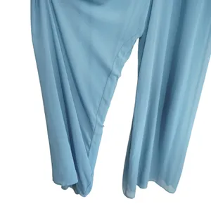 Lulus Medium Light Blue Wide Leg Jumpsuit Flowy Bridesmaid Plunging V Neck thumbnail 4