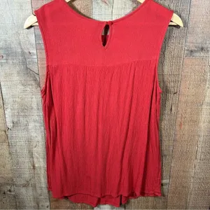 St. John's Bay Boho Embroidered Large Sleeveless Tank Top Folk Chevron Festival thumbnail 4