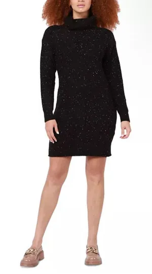 Black Tape Open Back Sweater Dress Black Size XS NWT Turtleneck Knit‎ thumbnail 1
