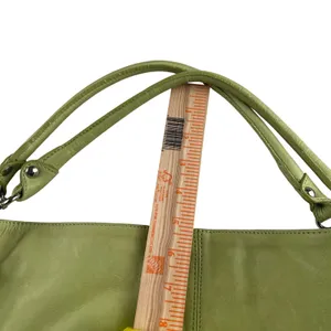 Maurizio Taiuti Green Leather Hobo‎ Bag Made in Italy Chartreuse Large Shoulder thumbnail 5