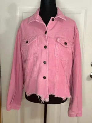 POL Pink Jacket Corduroy Style size Small thumbnail 1