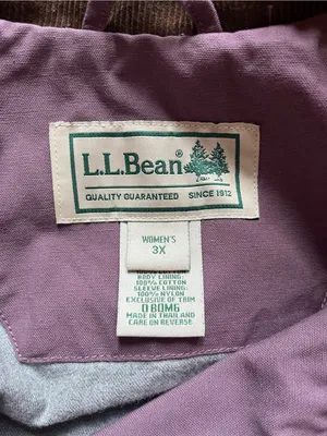LL Bean Field Coat Barn Coat Womens Plus 3X Chore Jacket Purple Flannel Lined thumbnail 8
