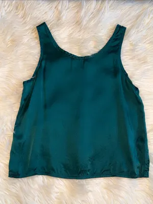 VICTORIA'S SECRET Gold Label Vintage Silk Camisole Emerald Green S Quiet Luxury thumbnail 2