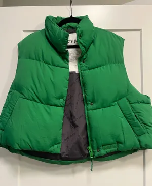 Sixth June ASOS Green Puffer Vest thumbnail 1